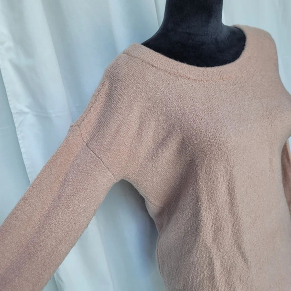 NWT French Connection Urban Flossy Sweater Cinder Rose Pink Scoop Back XS - Picture 5 of 14